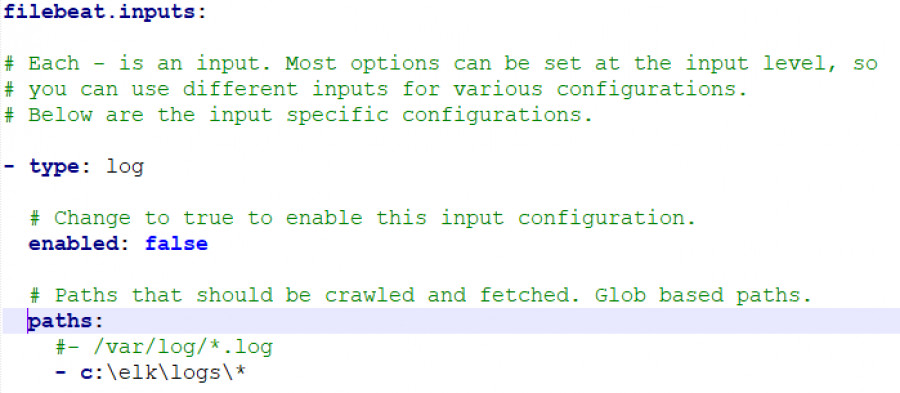 configuration de filebeat.yml